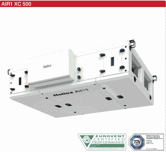 Helios風(fēng)機(jī)AIR1 XC 500 L具有熱回收功能