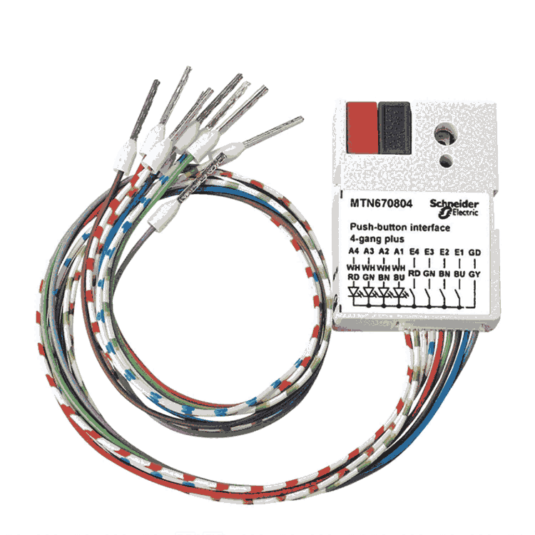 MTN670804施耐德KNX莫頓4路通用輸入輸出接口模塊開關(guān)執(zhí)行器智能照明模塊