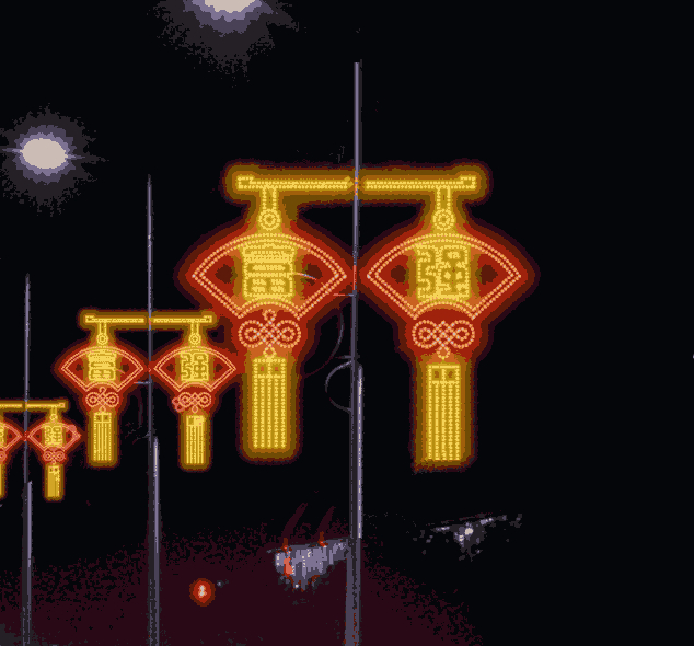 雄獅威武燈桿  立體動(dòng)物造型   亞克力中國(guó)結(jié)