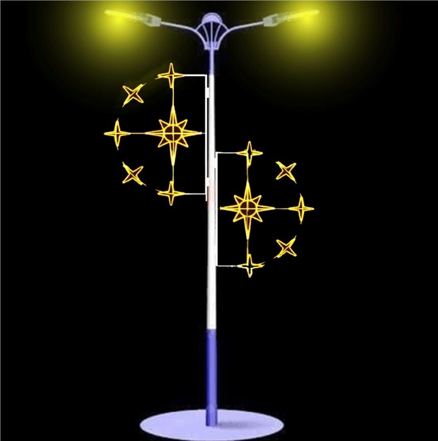 雄獅威武燈桿  民族特色造型燈   春節(jié)亮化
