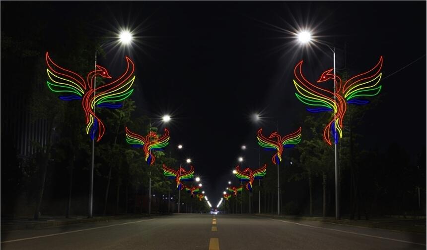 丹鳳朝陽燈桿  LED燈籠造型燈   新年景觀燈