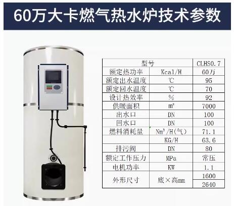 60萬大卡燃油  燃氣熱水鍋爐 取暖地暖  冷凝式  節(jié)能式