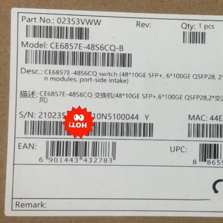 CE6857E-48S6CQ 交換機(jī)48*10GE SFP 6*100GE QSFP28