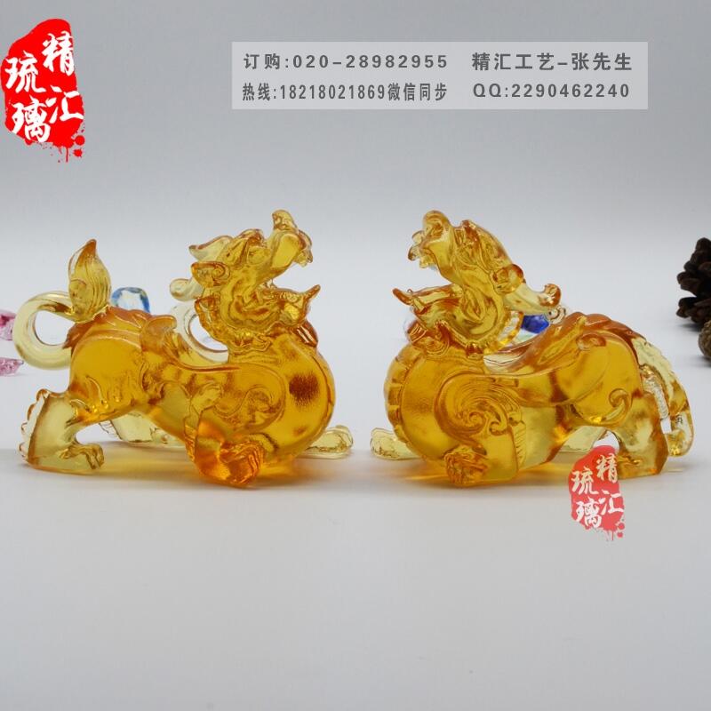 貔貅麒麟保險公司禮品擺件批發(fā)，招財辟邪家居客廳工藝品擺件