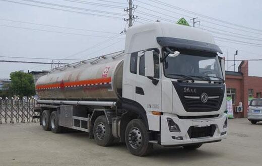 油罐車廠家,東風天龍前四后八20噸罐式車,SLS5320GRYD6型易燃液體罐式運輸車