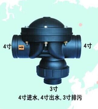 KM58P-4*4*3過濾器用二位三通閥(液動/氣動反沖洗閥)