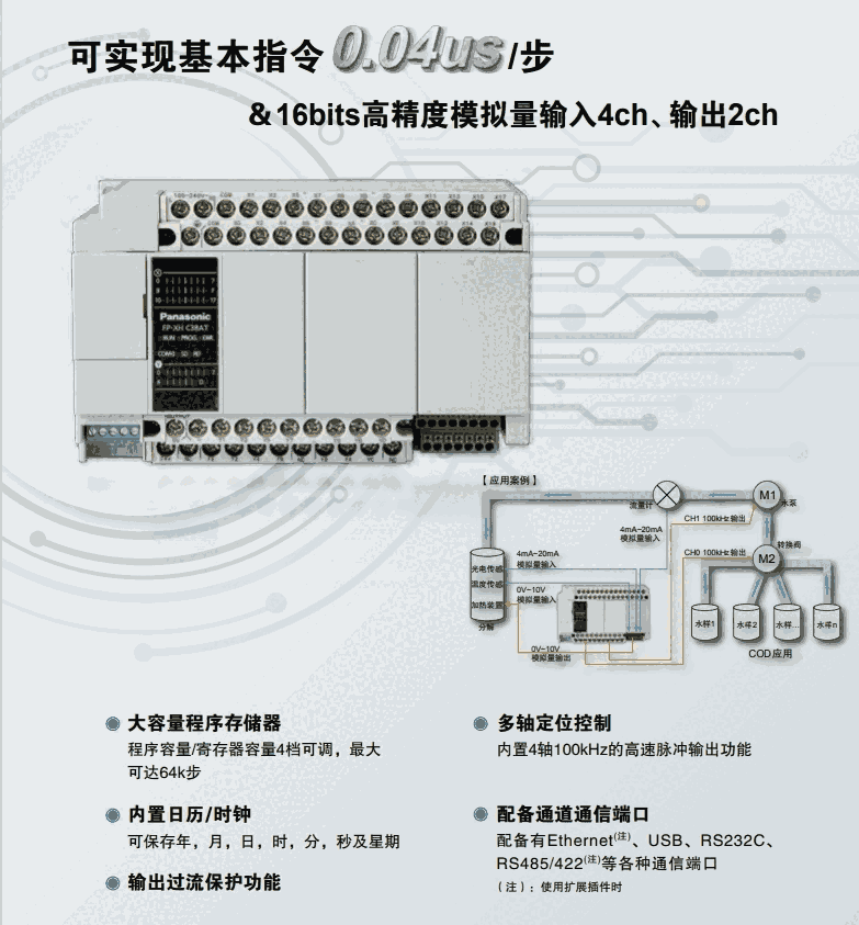 松下PLC可編程控制器RTEX運(yùn)動(dòng)型AFPXHM8N30T AFPXHC38AT