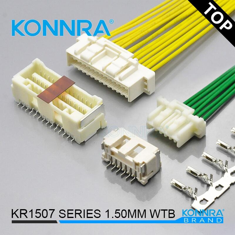 Molex 1.5mm間距連接器 SMT貼片雙排線對板502585-0270汽車接插件