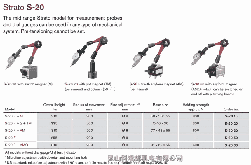 甘肅蘭州瑞士fisso磁性表座XS13.50授權(quán)代理