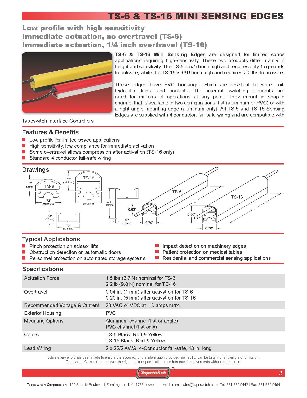 TAPESWITCH檢測(cè)器499763-TS6 2971mm