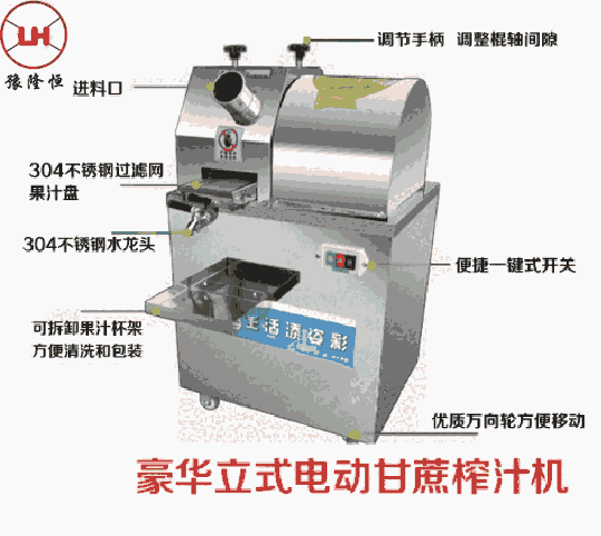 新款不銹鋼甘蔗榨汁機，帶電瓶兩用款，出汁率高