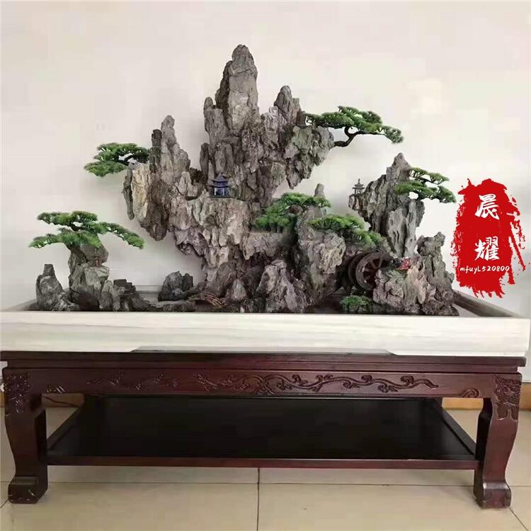 景觀魚缸石在哪買 盆景小型假山石材石料 青龍石批發(fā)價(jià)格