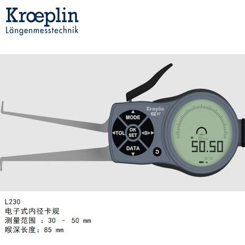 德國kroeplin數(shù)顯內(nèi)徑測量卡規(guī)L230