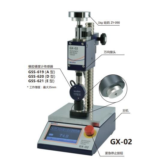 日本得樂Teclock全?動橡膠硬度計GX-02D