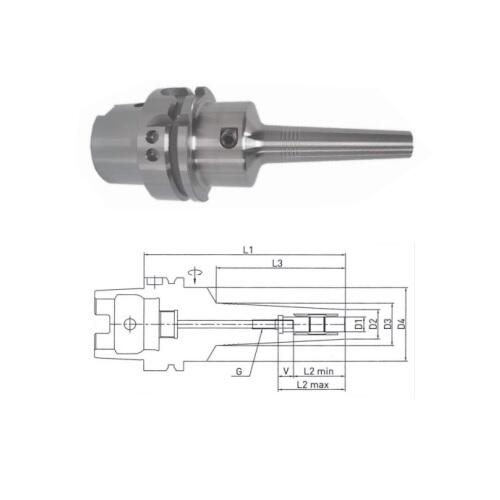 美達(dá)BT高精度細(xì)長筆形液壓刀柄HSK63A-MHC06S-100