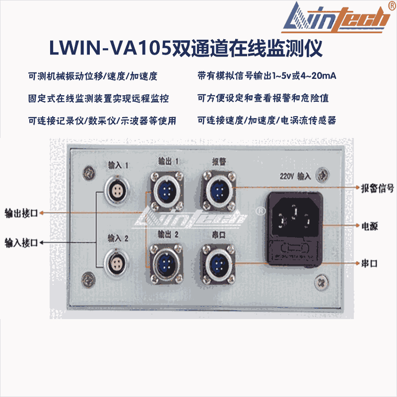 國產(chǎn)供應(yīng)LWIN-VA105雙通道在線監(jiān)測儀