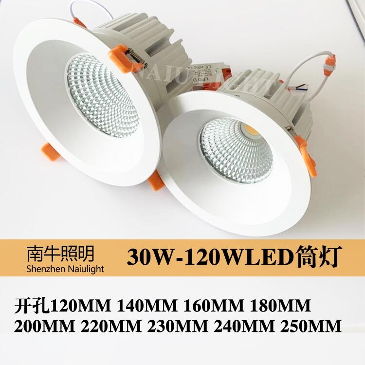 40W 50W 60W led筒燈 開孔240mm 6寸8寸10寸筒燈