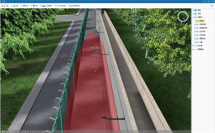武昌周界三維可視化管控平臺，3D建模系統(tǒng)