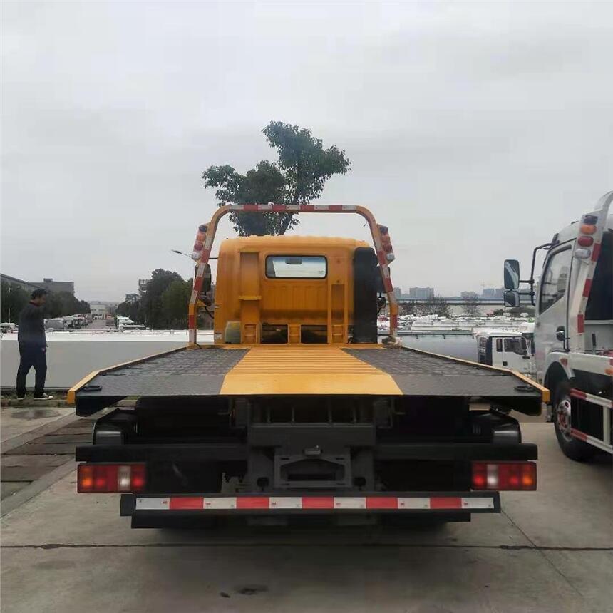 平板清障車帶隨車吊一拖二清障車 重汽清障車 平板清障車帶隨車吊