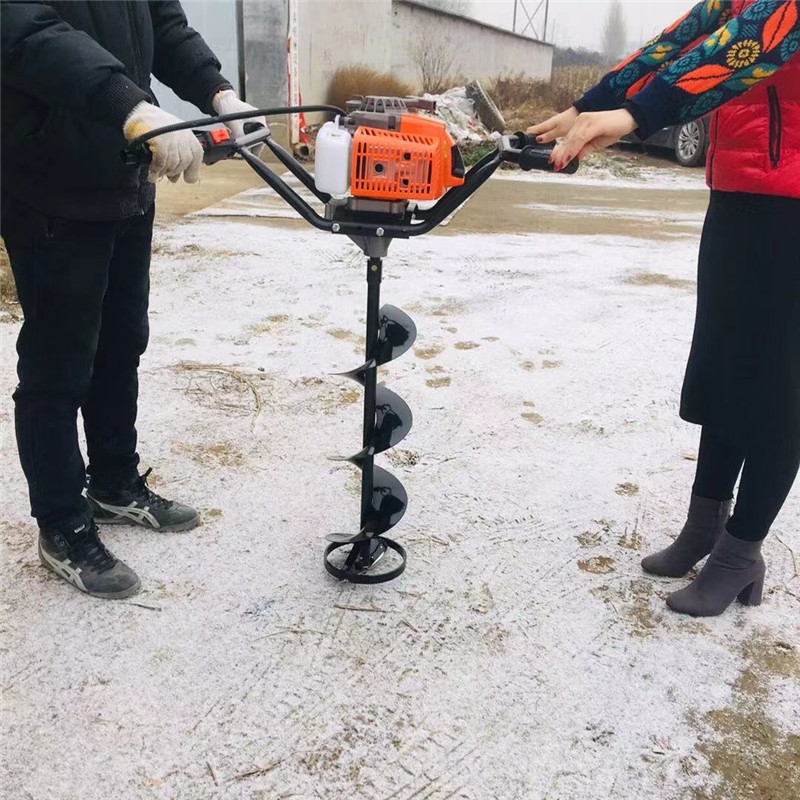 雙人操作植樹挖坑機 富興批發(fā)大棚埋樁打洞機