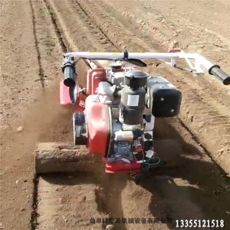 湖北果園耕作除草旋耕機手扶自走式開溝機手扶汽油款開溝