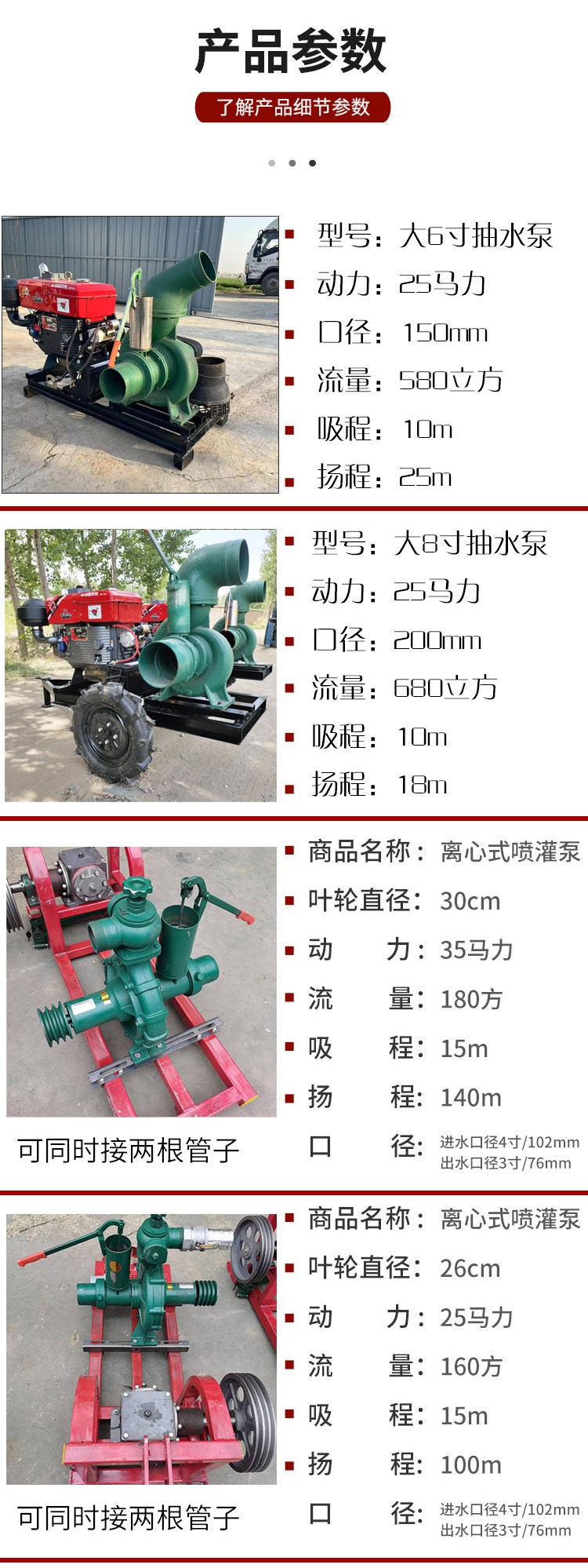 防汛水泵銅川6寸消防供水抽水泵