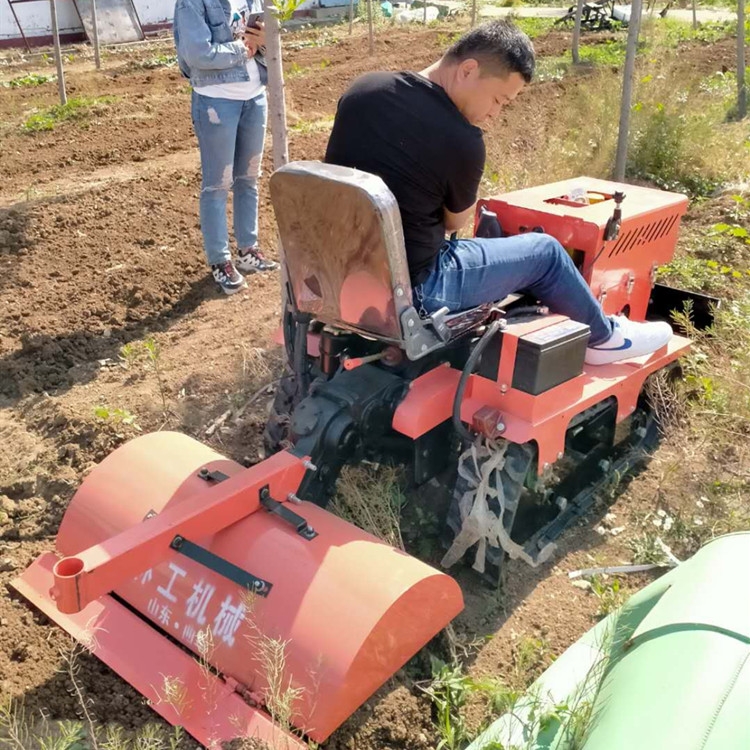 林工報價河北16馬力乘坐式履帶旋耕機