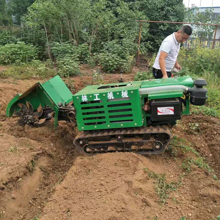 寧夏履帶式開溝機視頻果園開溝機價格