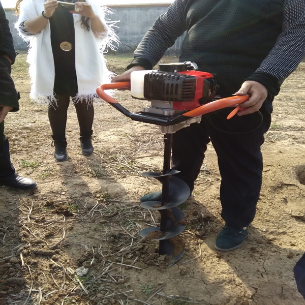 大馬力植樹地鉆機(jī)汽油手提式四沖程挖坑機(jī)