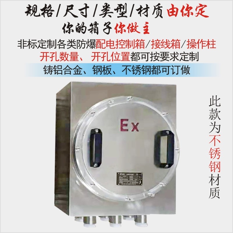 不銹鋼防爆接線(xiàn)箱配電箱IIC IIB 爆電源箱動(dòng)力箱防爆儀表箱控制箱