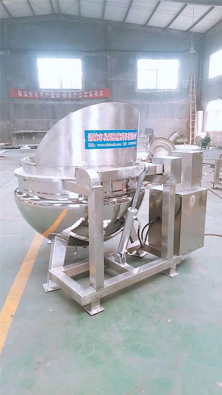 豬蹄膀鹵制夾層鍋 廠家直銷 電加熱立式帶翻轉(zhuǎn)筐子夾層鍋