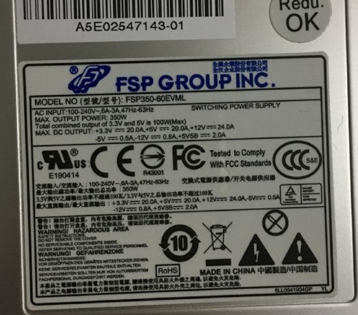 西門子A5E02547143 FSP350-60EVML