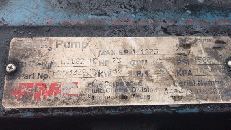 FMC BEAN PUMP水泵L1122HD泥漿泵總成P550009/B 防爆