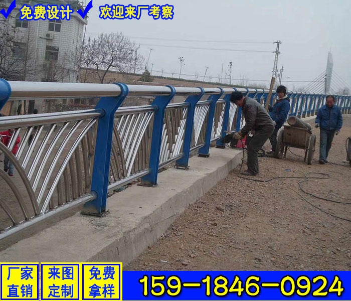 深圳橋梁防撞護欄定做 加工不銹鋼河道護欄 201景觀欄桿