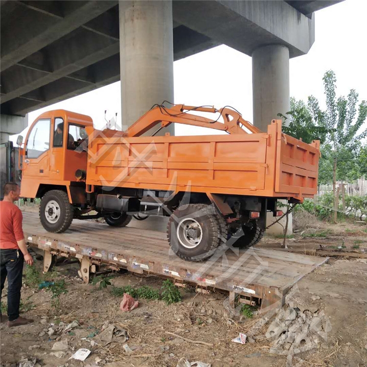 挖土挖沙隨車挖 5噸自裝自卸式小型農(nóng)用挖土機 四驅(qū)小挖機