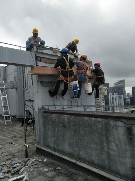 上海蜘蛛人高空外墻排險拆除安裝打膠防水清洗