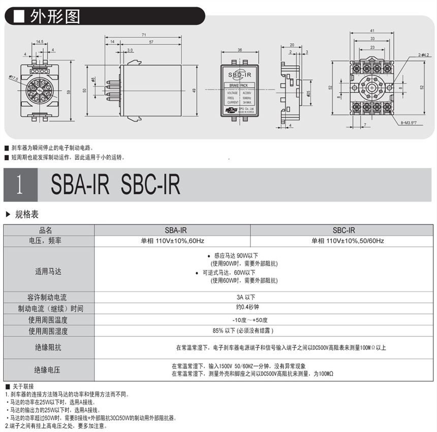 SBX-ENCR SPG剎車器 電子剎車器 SPG電機 SPG剎車馬達