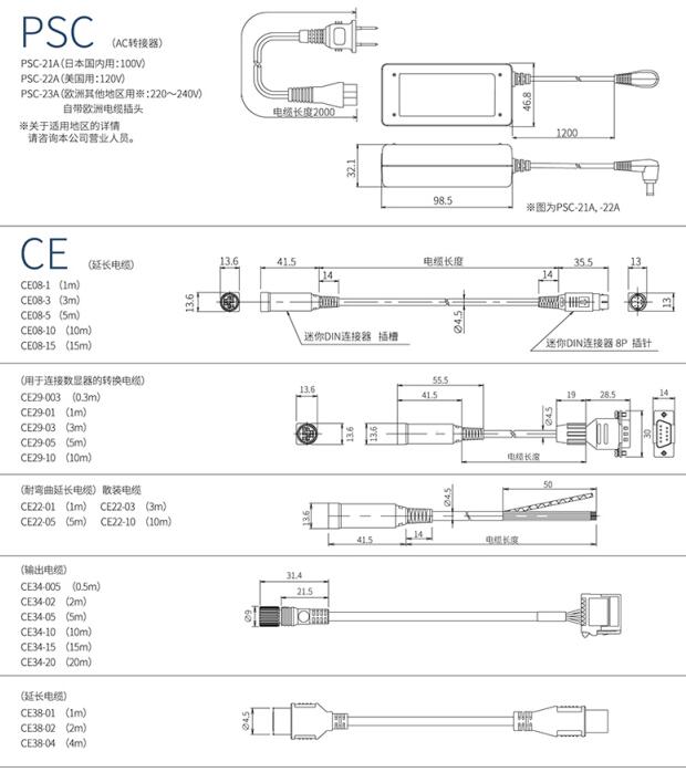 日本索尼Magnescale延長電纜CE38-02