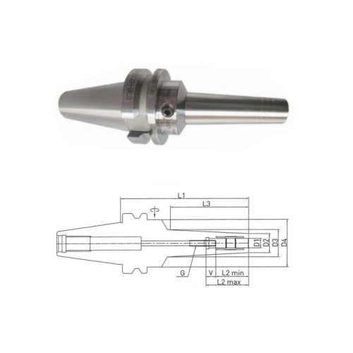 美達BT高精度細長筆形液壓刀柄BT40-MHC08S-120