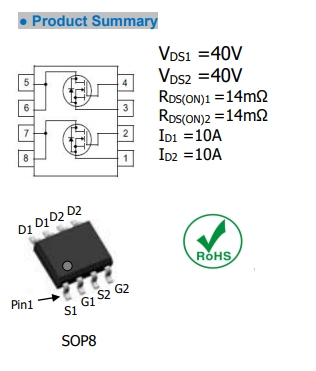 ZMD68403S-SOP8  40V雙N