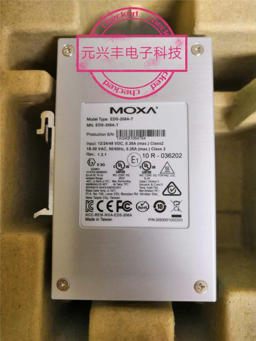 臺(tái)灣MOXA單模寬溫EDS-208A-SS-SC-T 2光口6電口工業(yè)交換機(jī)