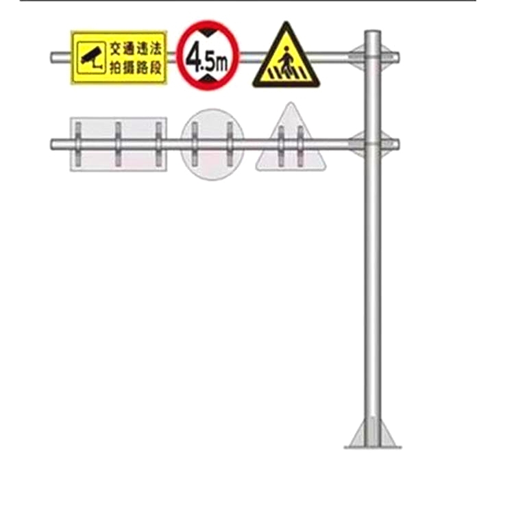 山東公路交通道路標(biāo)志桿廠家加工定制多種規(guī)格一套也是出廠價