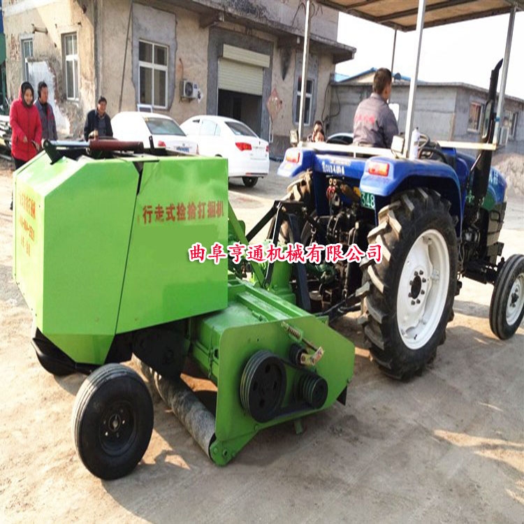 新一代拖拉機帶動小麥秸稈打捆機 稻草粉碎秸稈打捆機 便捷方便