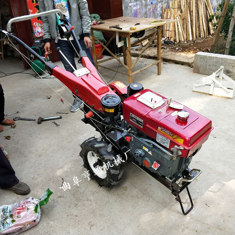 大功率田園管理機 手扶拖拉機打田機 15馬力手扶式旋耕機高效率