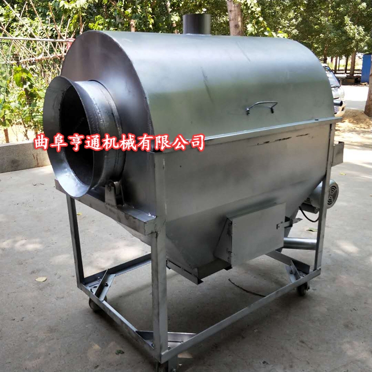 菜籽芝麻炒料機 花生芝麻炒鍋 100斤電加熱滾筒炒貨機