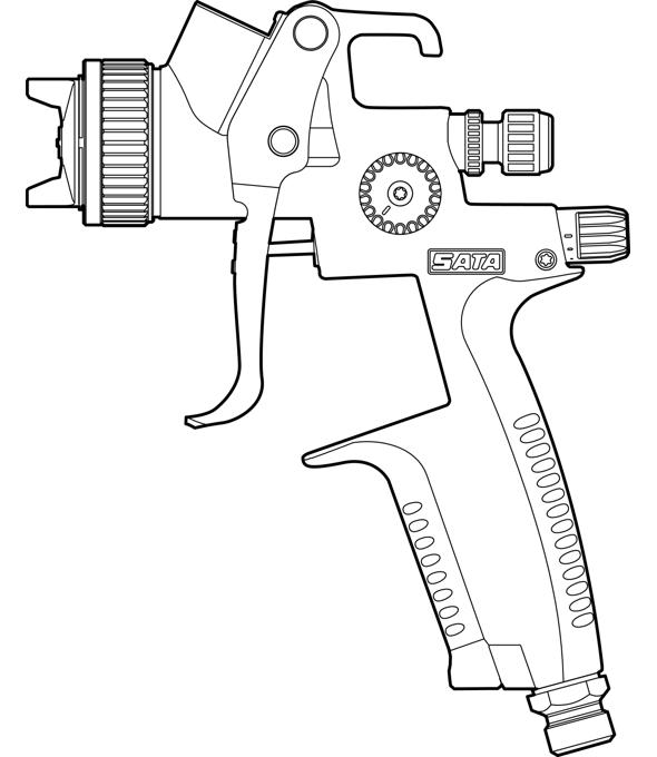 SATA jet X 5500油漆噴槍X 噴嘴設(shè)計用于汽車修補(bǔ)