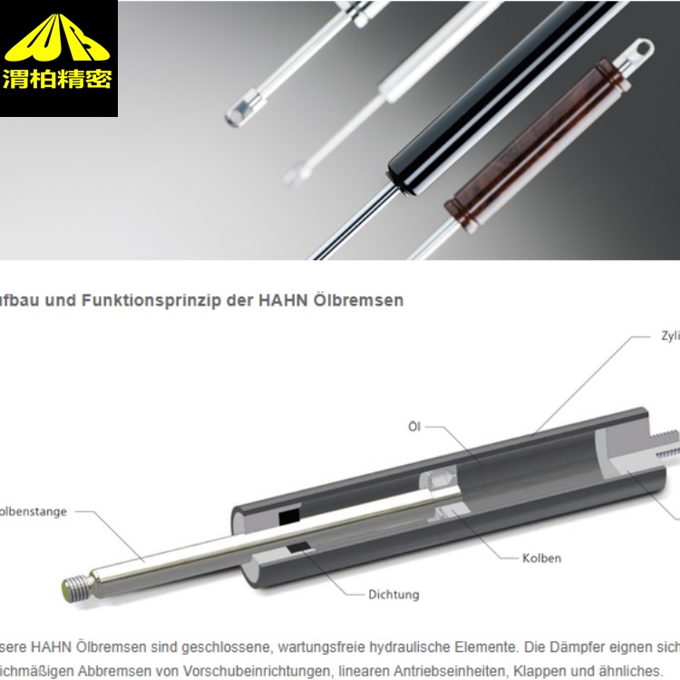 德國HAHN氣彈簧和hahn gasfedern彈簧使用不銹鋼材料制成