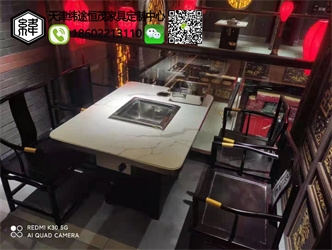 天津定制安裝火鍋店家具 商用火鍋桌 中式火鍋桌