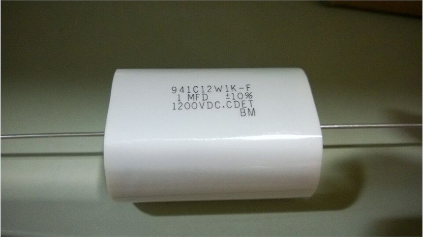 供應CDE軸向無線無感吸收電容1.0uf，1200V