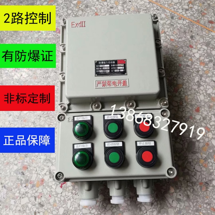 BQC53防爆電磁起動器 5.5KW2路啟?？刂? title=